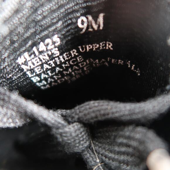 Style Plus Shoes Mens 9 Black Leather Derby Dress Classic Lace Up Comfort Retro - Picture 12 of 12